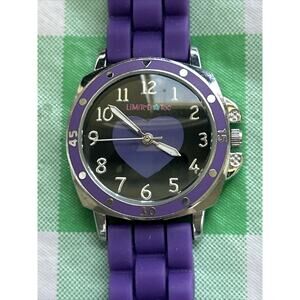 Limited Too Silver Tone Purple And Bezel Women’s Quartz Watch